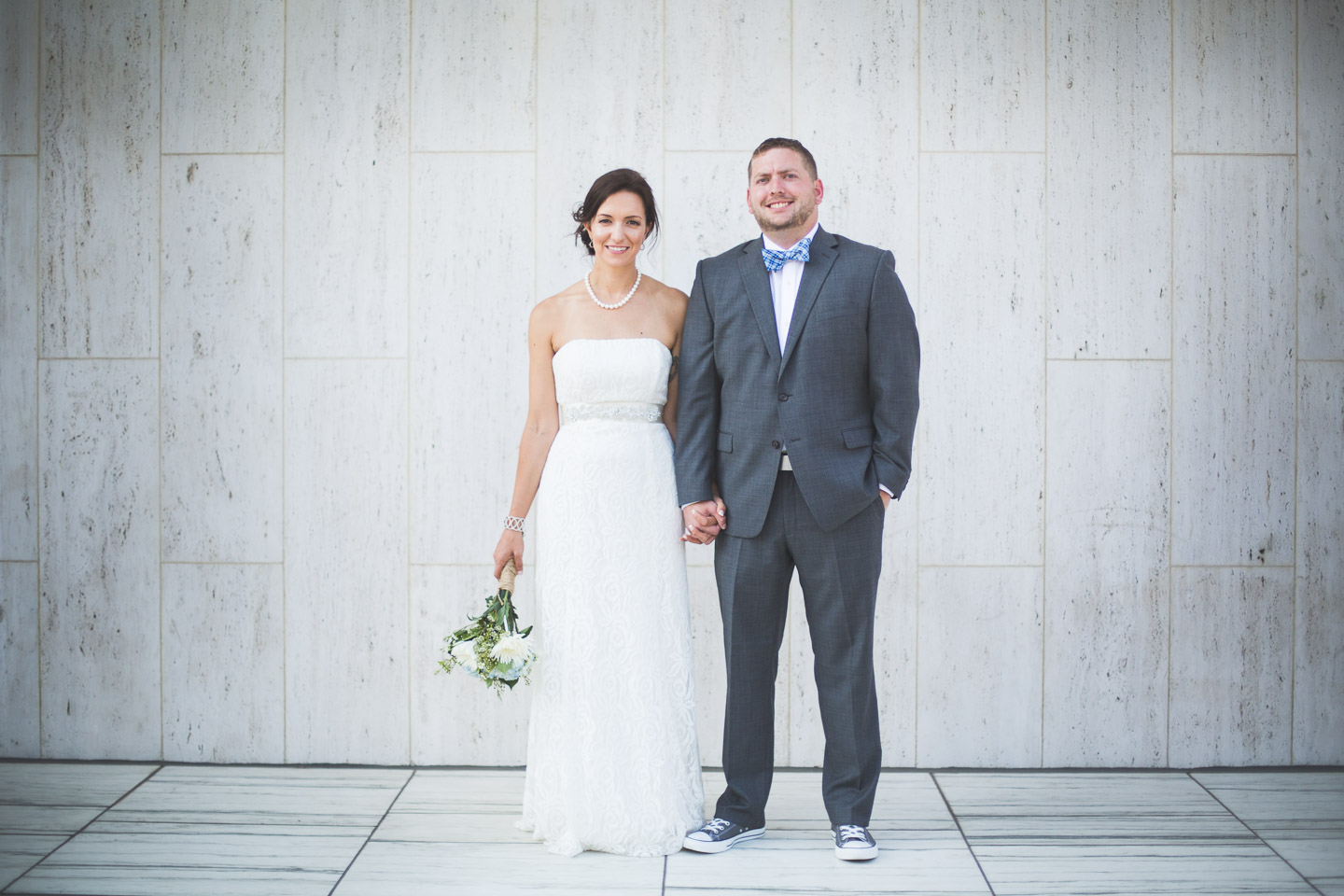 Detroit-Michigan-Wedding-Photographer-Photography-Bride-Groom-Couple-Pearls-Bowtie-Converse