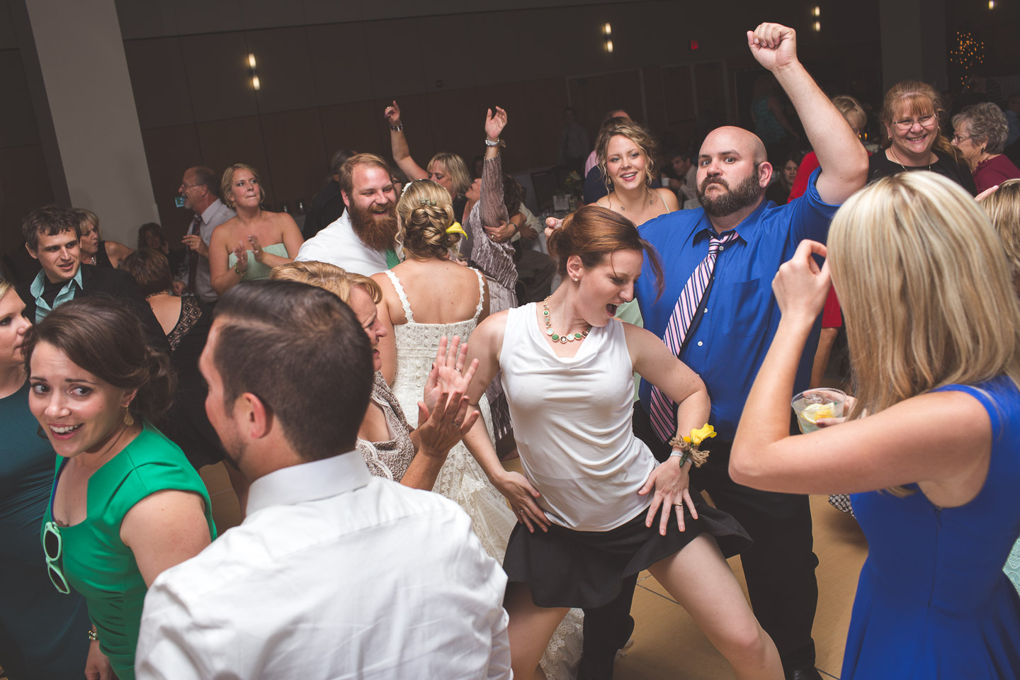 Detroit-Wedding-Wayne-State-University-Student-Center-Reception-Guests-Dancing