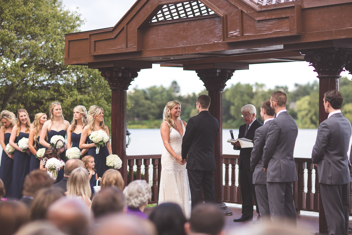 West-Bloomfield-Wedding-Michigan-Bay-Pointe-Golf-Club-Outdoor-Ceremony-Bride-Smile