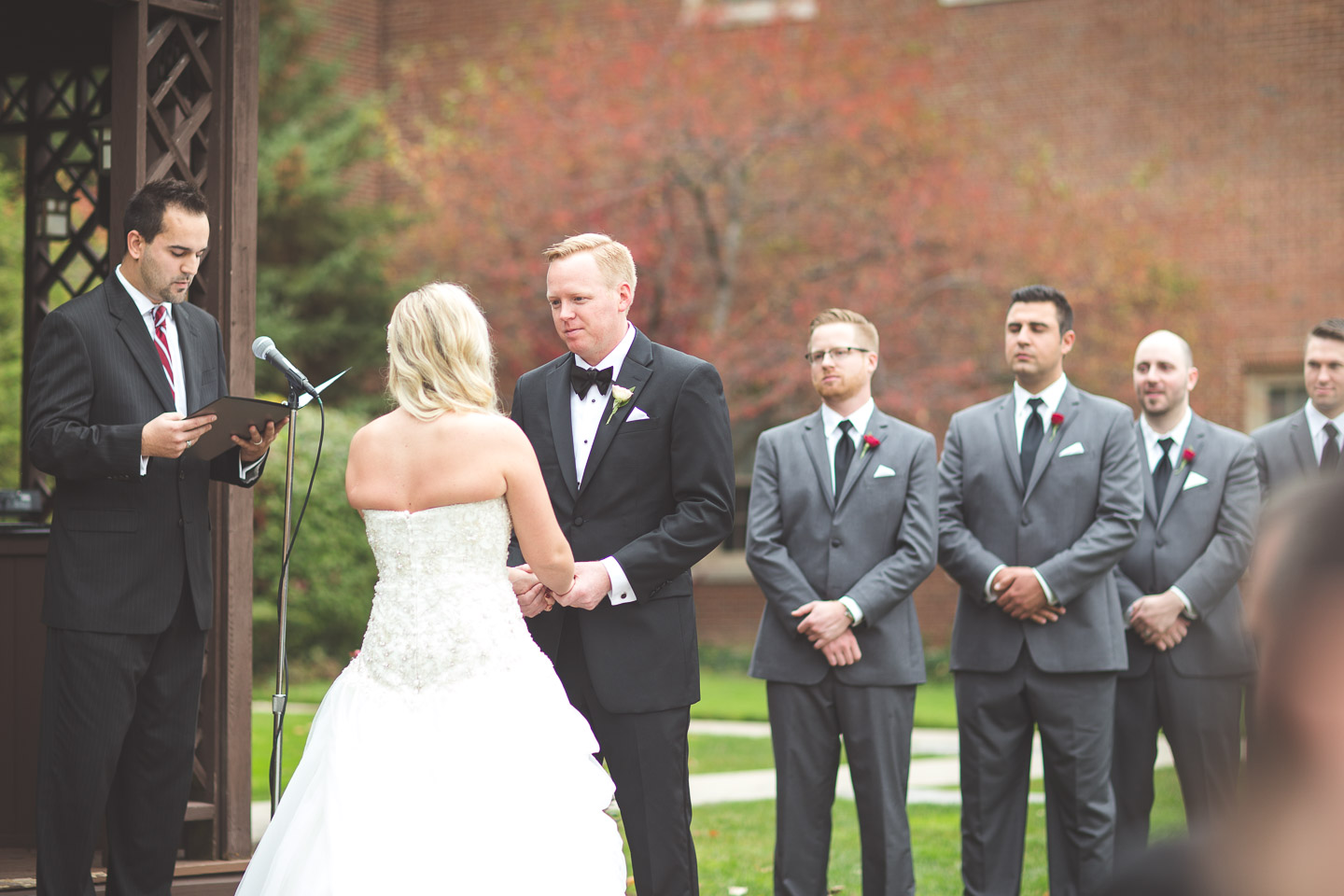 Michigan-Wedding-Dearborn-Inn-Outdoor-Wedding-Groom-Groomsmen-Ceremony